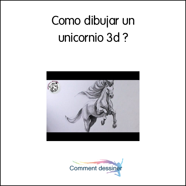 Como dibujar un unicornio 3d
